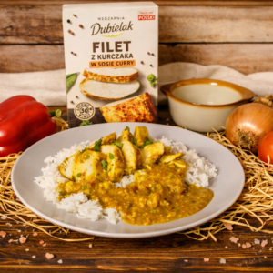 Filet z kurczaka wolno gotowane w sosie curry 560 g