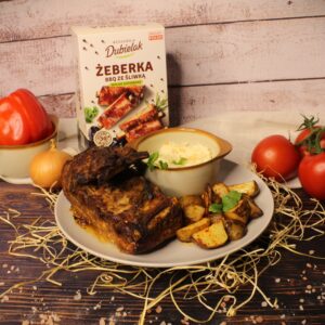 Żeberka BBQ ze śliwką wolno gotowane 450 g